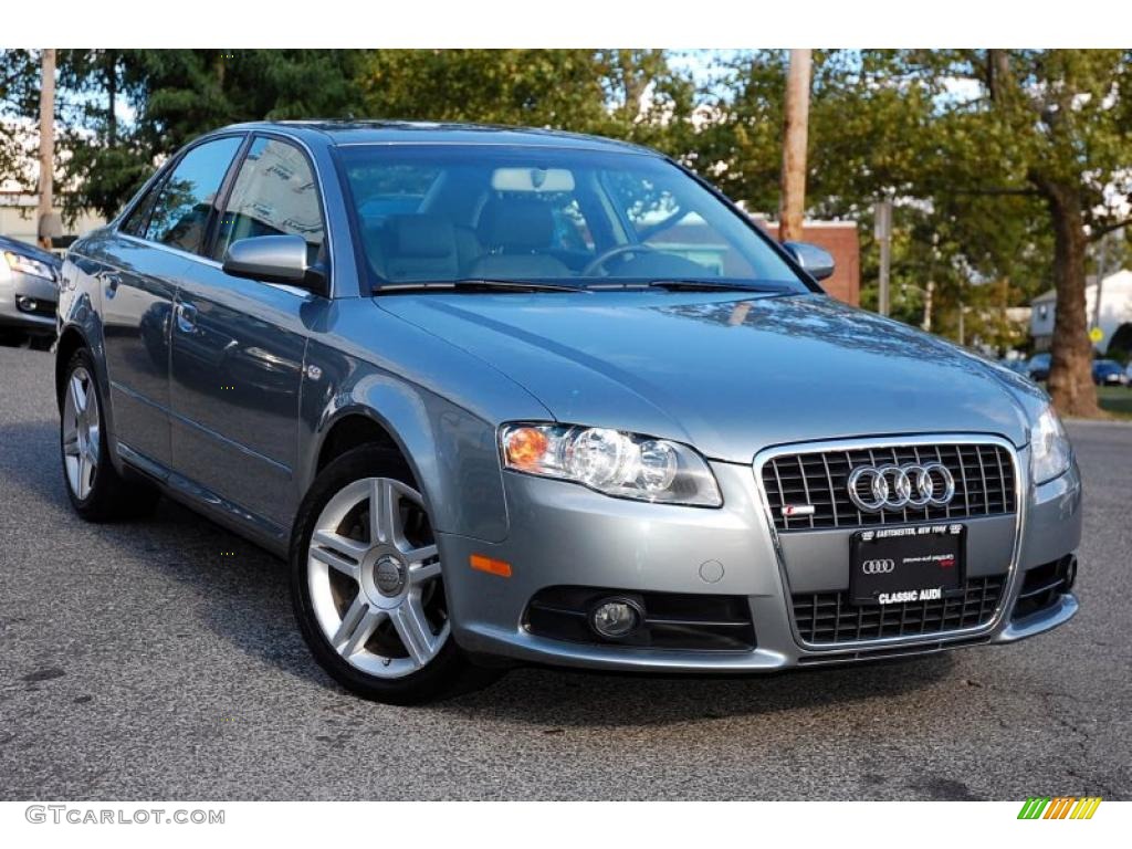 2008 A4 2.0T quattro Sedan - Quartz Grey Metallic / Light Gray photo #7