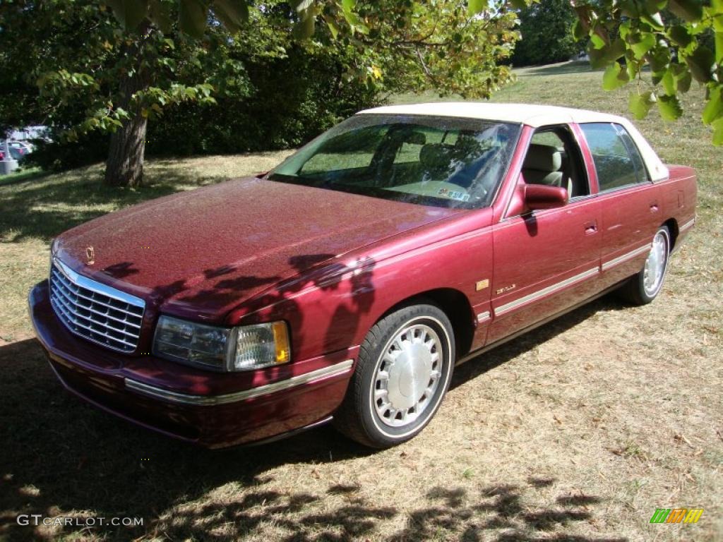 1997 DeVille Sedan - Dark Cherry Red Metallic / Shale/Neutral photo #2