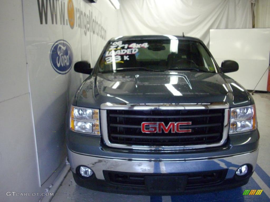 2008 Sierra 1500 SLE Extended Cab 4x4 - Stealth Gray Metallic / Dark Titanium photo #1