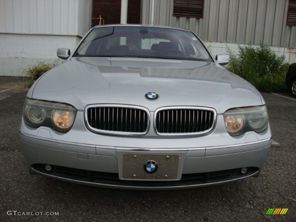 2004 7 Series 745Li Sedan - Titanium Silver Metallic / Black/Black photo #3