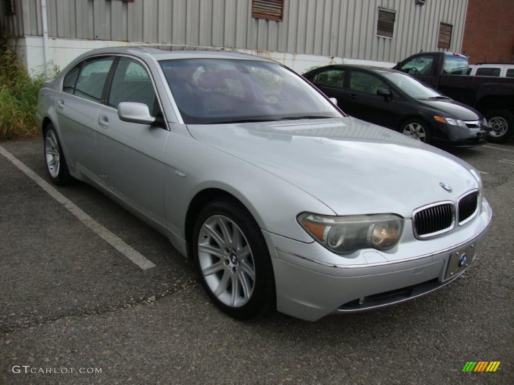 2004 7 Series 745Li Sedan - Titanium Silver Metallic / Black/Black photo #4