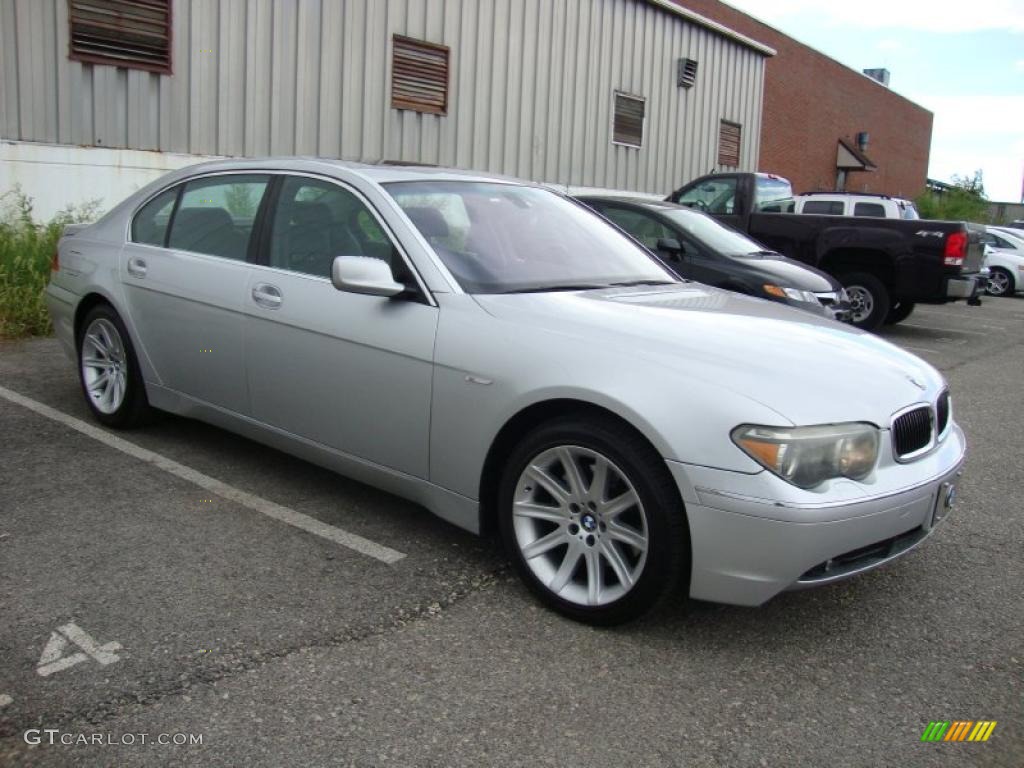 2004 7 Series 745Li Sedan - Titanium Silver Metallic / Black/Black photo #6