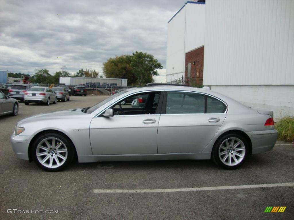 2004 7 Series 745Li Sedan - Titanium Silver Metallic / Black/Black photo #11