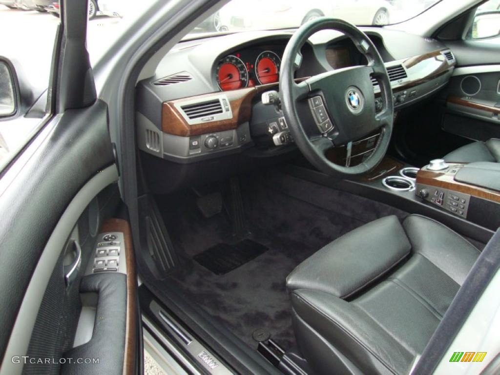 2004 7 Series 745Li Sedan - Titanium Silver Metallic / Black/Black photo #13