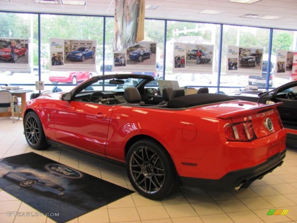 2011 Mustang Shelby GT500 SVT Performance Package Convertible - Race Red / Charcoal Black/Black photo #5
