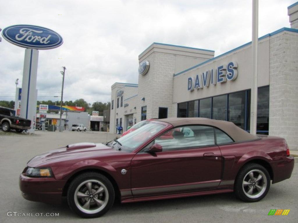 2004 Mustang GT Convertible - 40th Anniversary Crimson Red Metallic / Medium Parchment photo #3