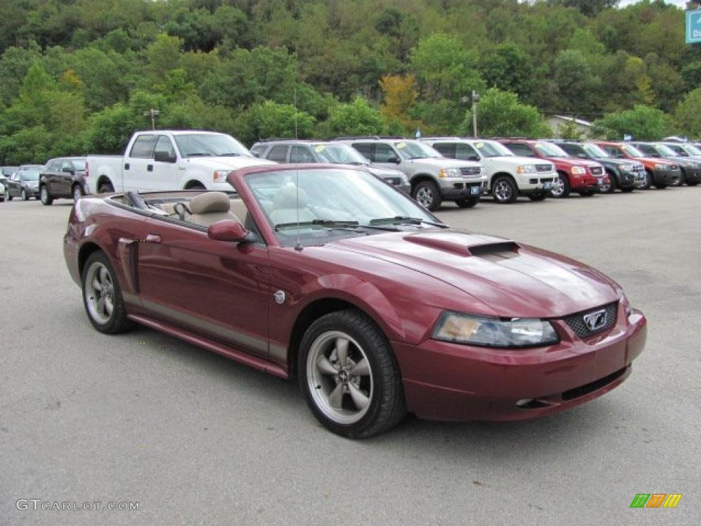 40th Anniversary Crimson Red Metallic 2004 Ford Mustang GT Convertible Exterior Photo #36274266