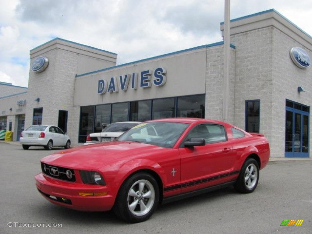 2007 Mustang V6 Deluxe Coupe - Torch Red / Dark Charcoal photo #1