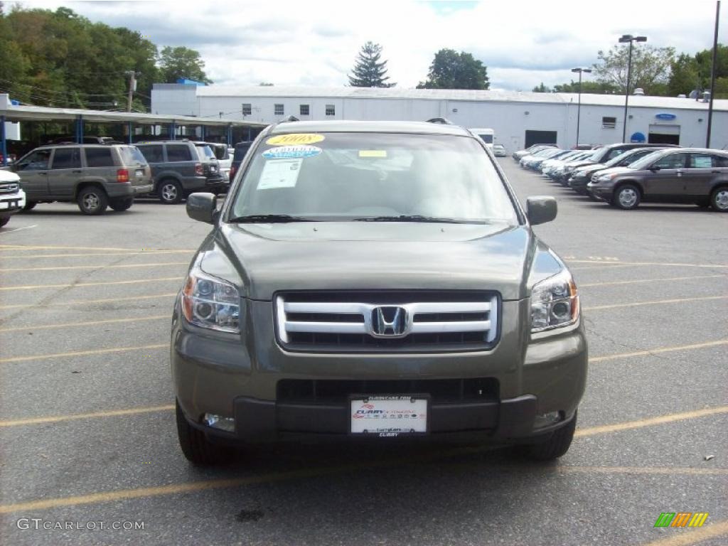 2008 Pilot EX 4WD - Aberdeen Green Metallic / Gray photo #3