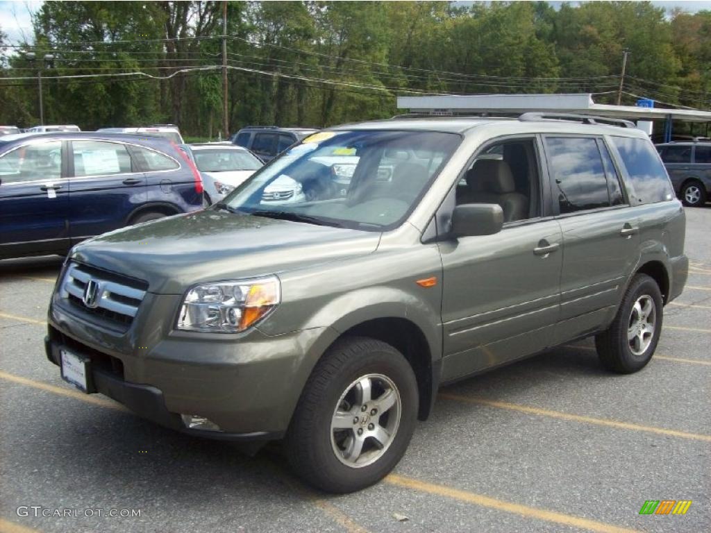 2008 Pilot EX 4WD - Aberdeen Green Metallic / Gray photo #22