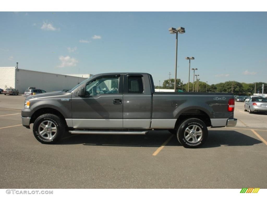 2005 F150 XLT SuperCab 4x4 - Dark Shadow Grey Metallic / Medium Flint Grey photo #8