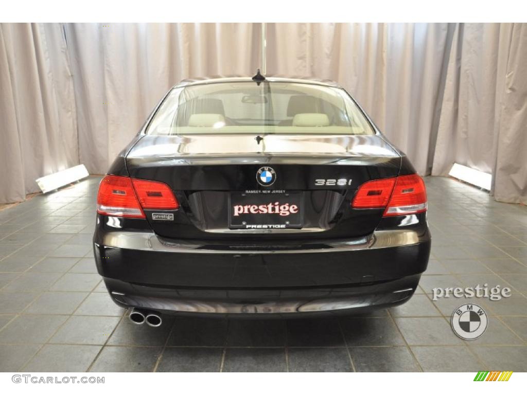 2010 3 Series 328i xDrive Coupe - Black Sapphire Metallic / Beige photo #3
