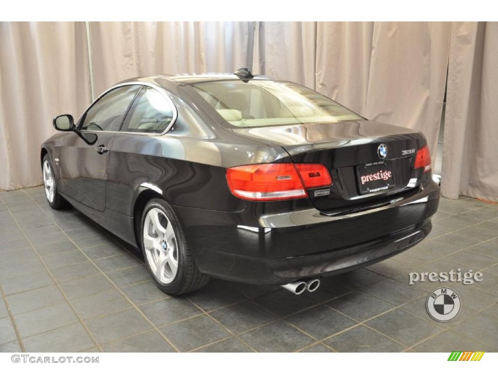2010 3 Series 328i xDrive Coupe - Black Sapphire Metallic / Beige photo #4
