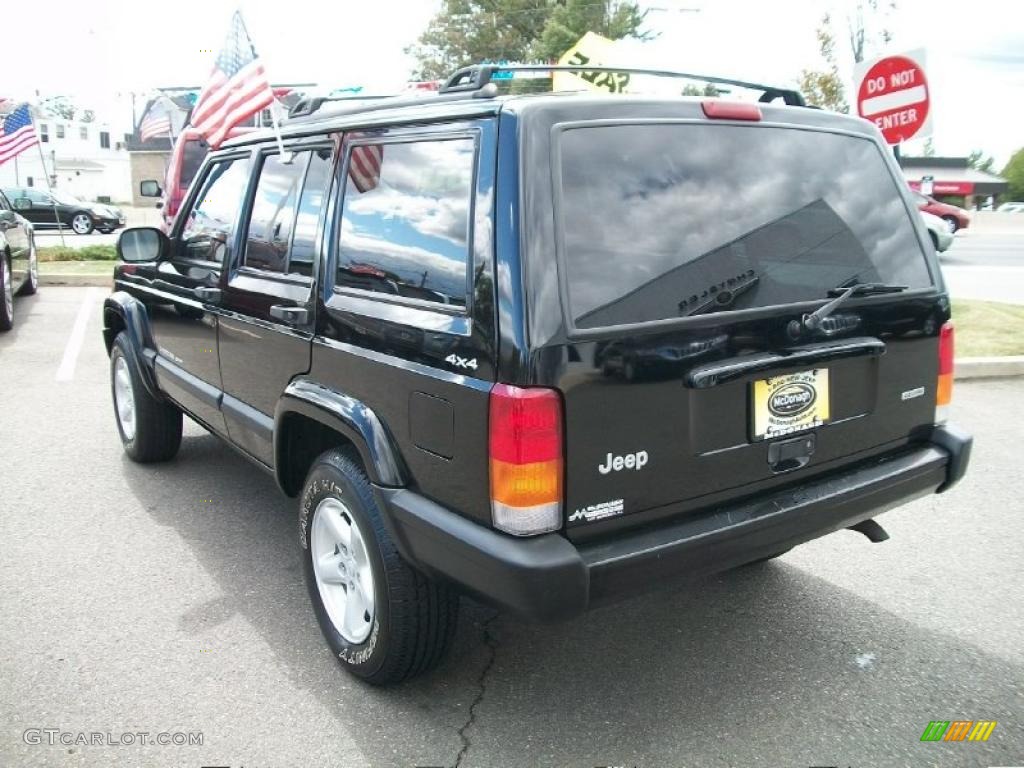 2000 Cherokee Sport 4x4 - Black / Agate Black photo #4