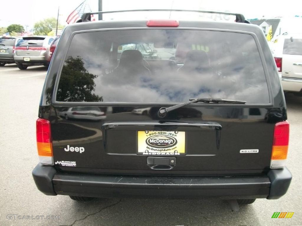 2000 Cherokee Sport 4x4 - Black / Agate Black photo #5