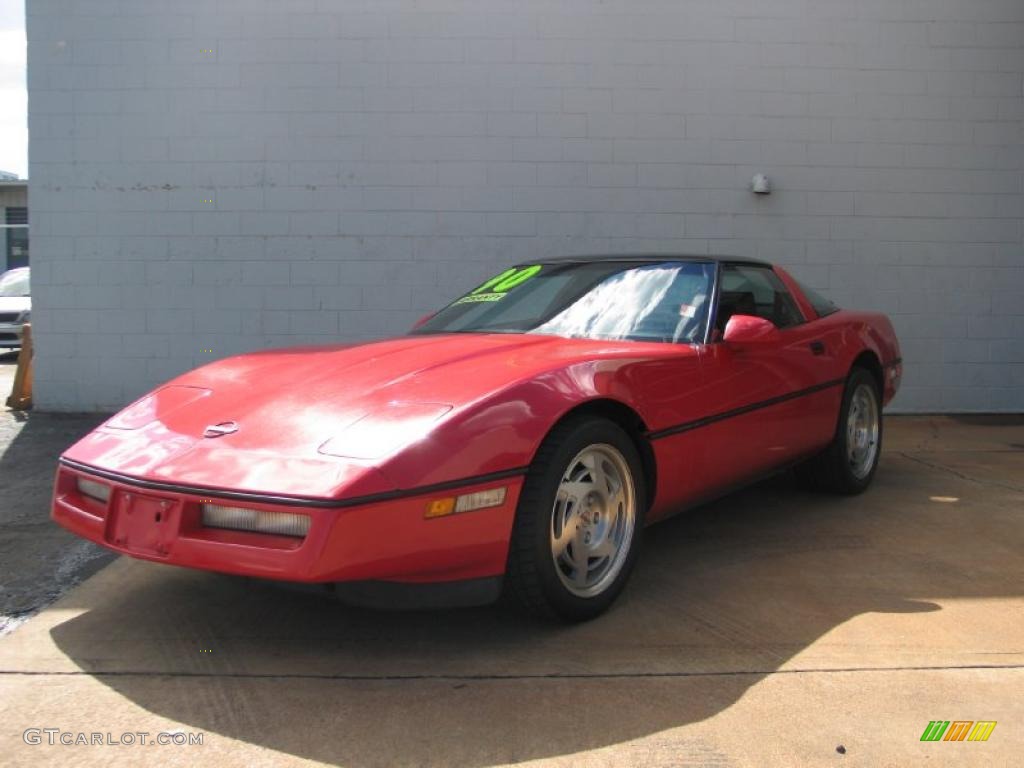 1990 Corvette Coupe - Bright Red / Red photo #2
