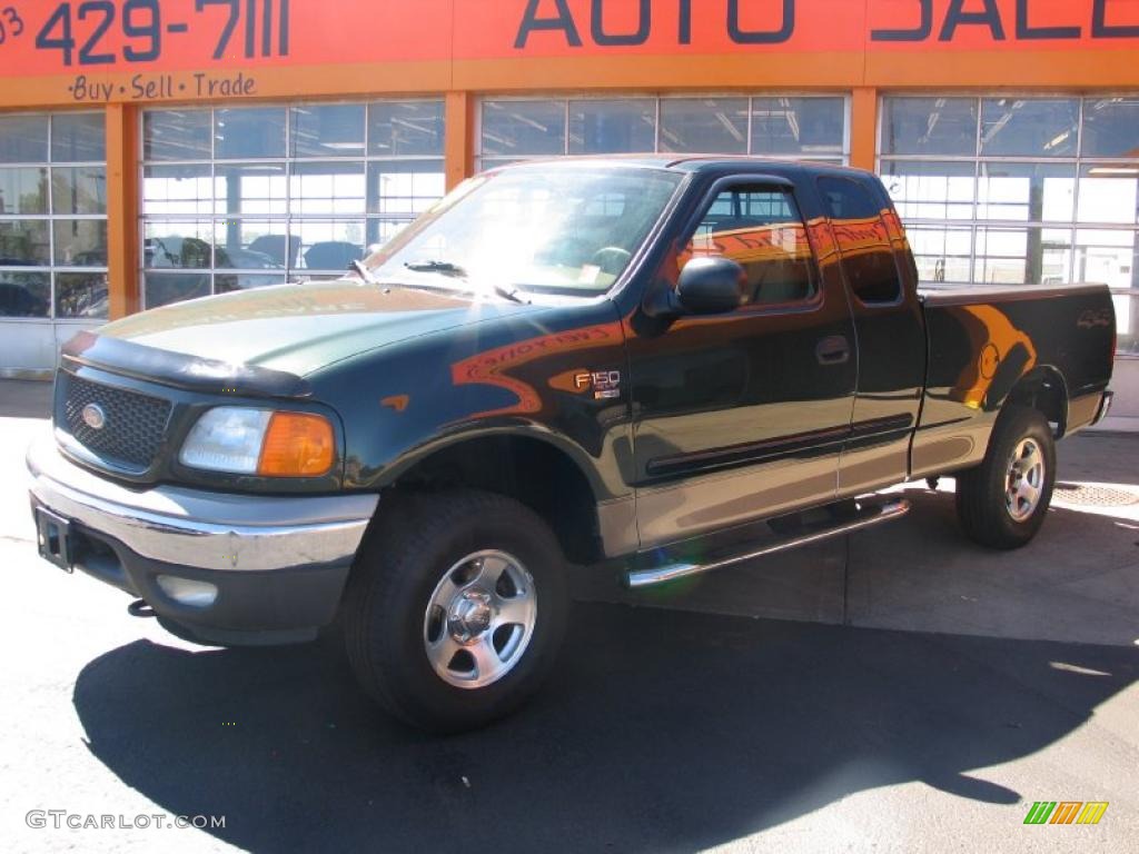 2004 F150 XLT Heritage SuperCab 4x4 - Dark Shadow Grey Metallic / Heritage Medium Parchment photo #2