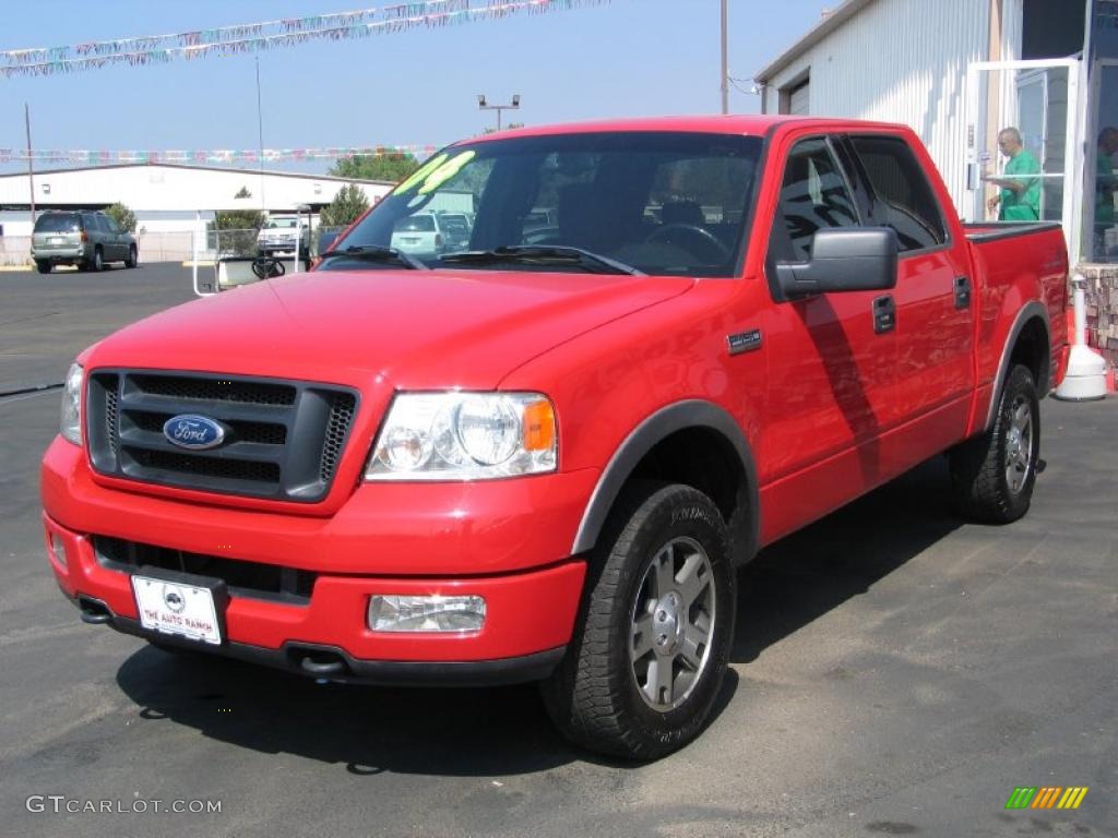 2004 F150 FX4 SuperCrew 4x4 - Bright Red / Black/Medium Flint photo #1