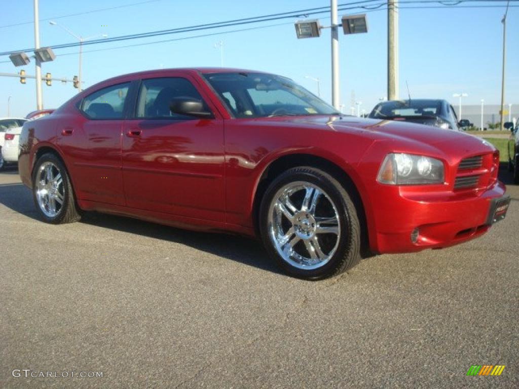 2006 Charger SE - Inferno Red Crystal Pearl / Dark Slate Gray/Light Graystone photo #7