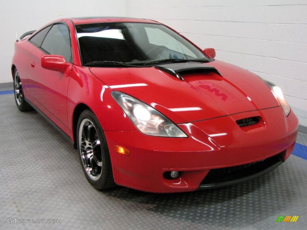 2001 Celica GT - Absolutely Red / Black/Red photo #1