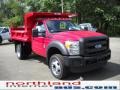 2011 Vermillion Red Ford F550 Super Duty XL Regular Cab 4x4 Dump Truck  photo #4
