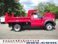 2011 Vermillion Red Ford F550 Super Duty XL Regular Cab 4x4 Dump Truck  photo #5