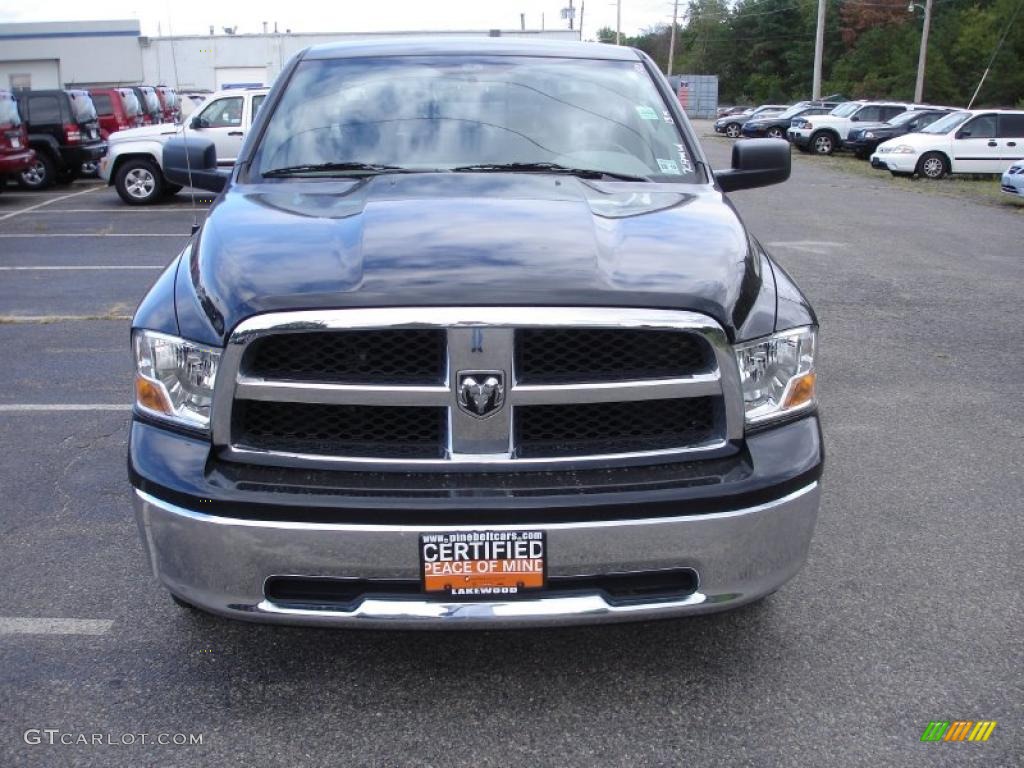 2010 Ram 1500 SLT Quad Cab 4x4 - Brilliant Black Crystal Pearl / Dark Slate/Medium Graystone photo #2