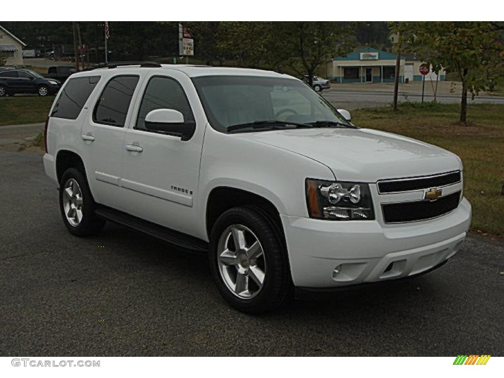 2007 Tahoe LTZ 4x4 - Summit White / Light Cashmere/Ebony photo #1