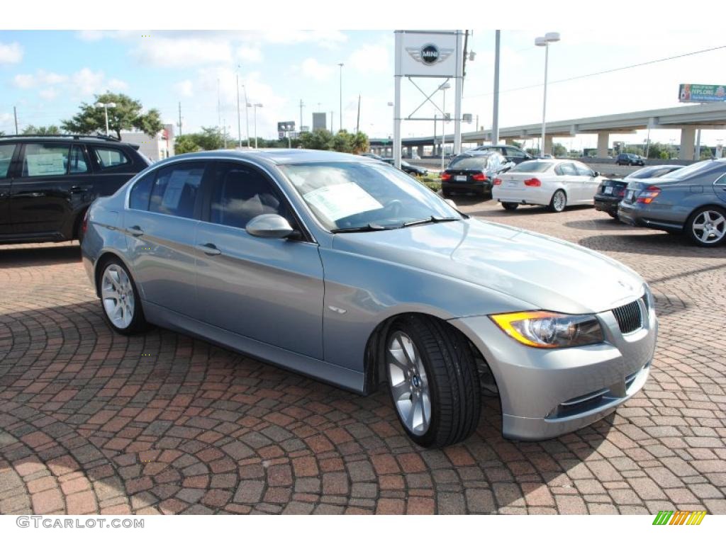 2008 3 Series 335i Sedan - Arctic Metallic / Saddle Brown/Black photo #7