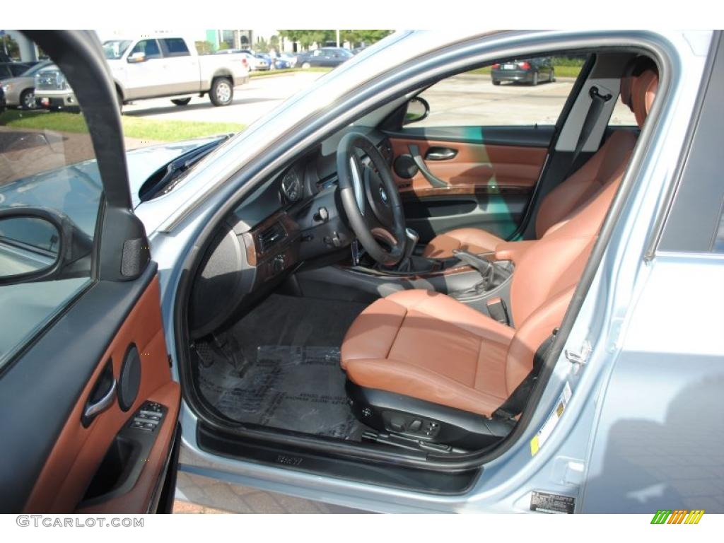 2008 3 Series 335i Sedan - Arctic Metallic / Saddle Brown/Black photo #13