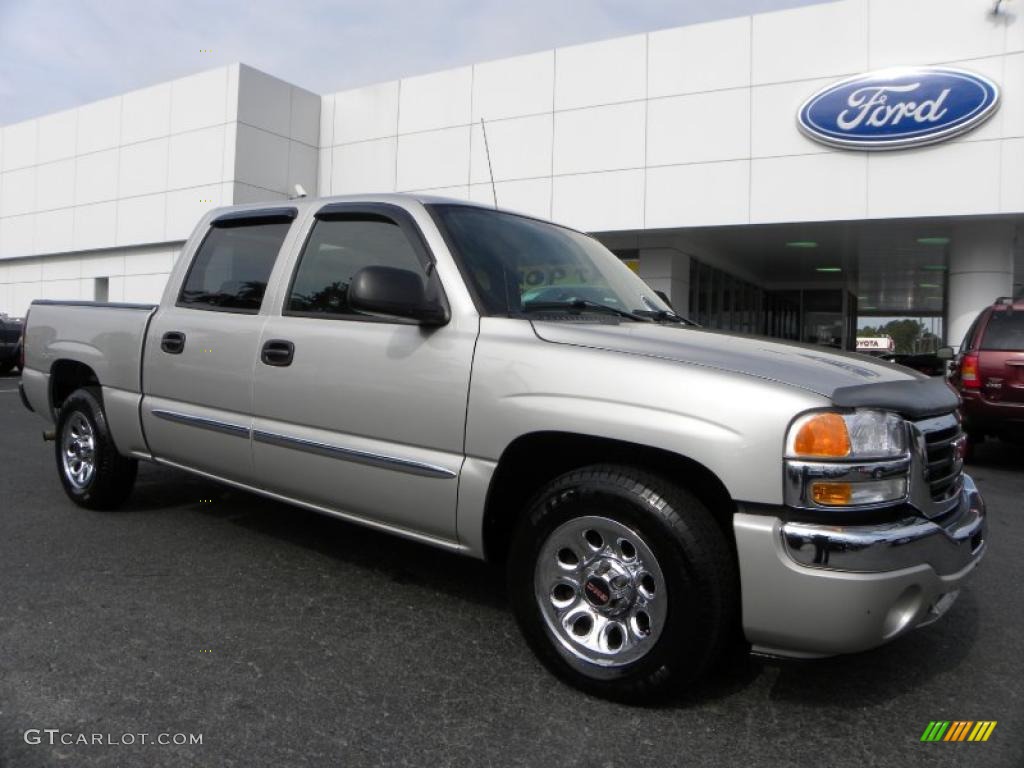 2006 Sierra 1500 SL Crew Cab - Silver Birch Metallic / Dark Pewter photo #1