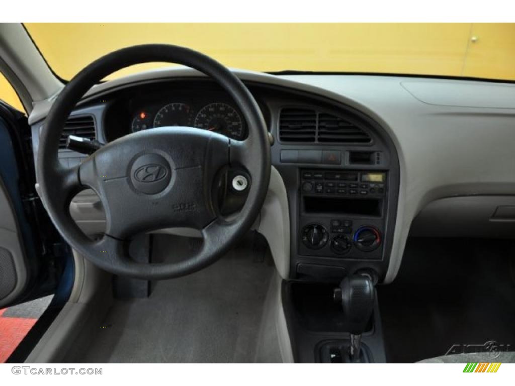 2001 Elantra GLS - Ocean Blue / Beige photo #7