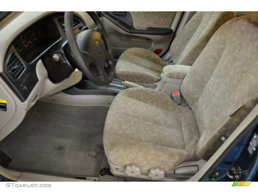 2001 Elantra GLS - Ocean Blue / Beige photo #12