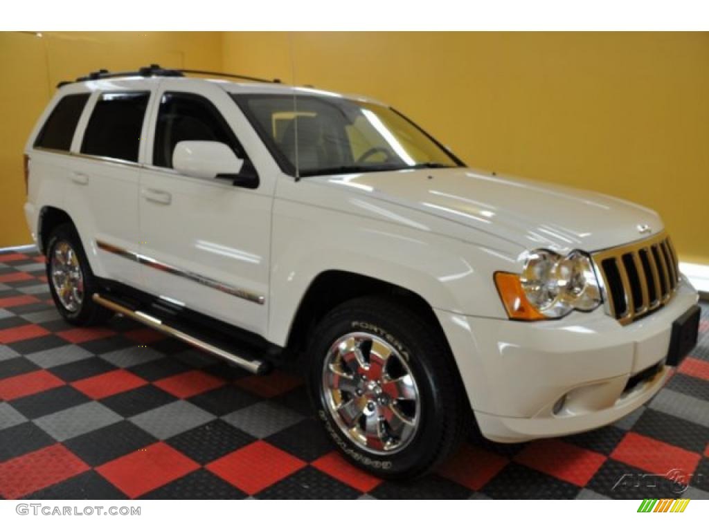 2008 Grand Cherokee Limited 4x4 - Stone White / Dark Khaki/Light Graystone photo #1