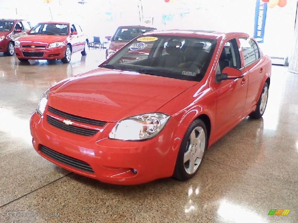 2010 Cobalt LT Sedan - Victory Red / Ebony photo #1