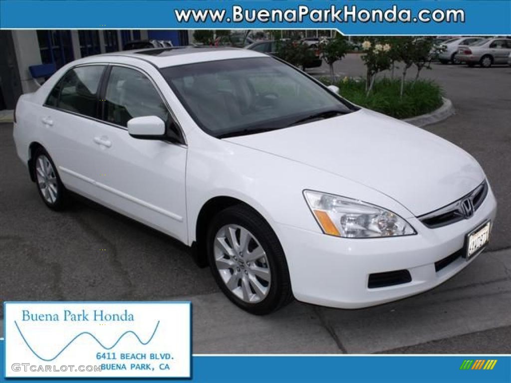 2007 Accord LX V6 Sedan - Taffeta White / Ivory photo #1