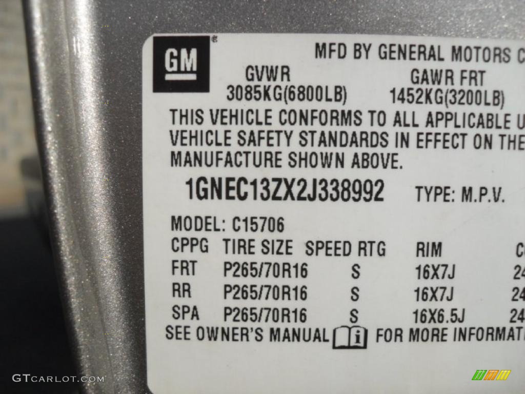 2002 Tahoe LT - Light Pewter Metallic / Medium Gray/Neutral photo #7