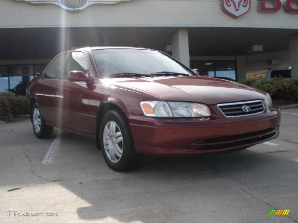 2001 Camry LE V6 - Vintage Red Pearl / Gray photo #1