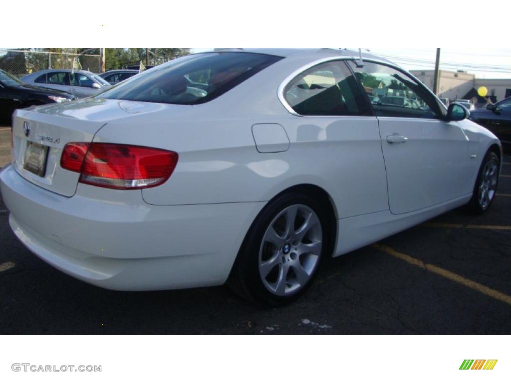 2008 3 Series 328xi Coupe - Alpine White / Coral Red/Black photo #4