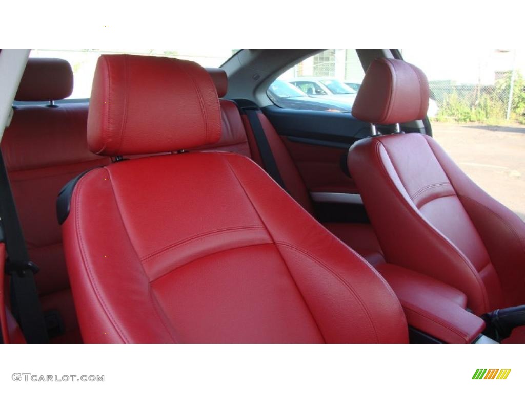 2008 3 Series 328xi Coupe - Alpine White / Coral Red/Black photo #9