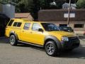 2002 Solar Yellow Nissan Frontier XE Crew Cab 4x4  photo #3