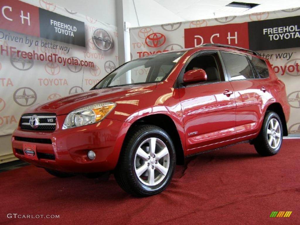 2007 RAV4 Limited 4WD - Barcelona Red Pearl / Taupe photo #1