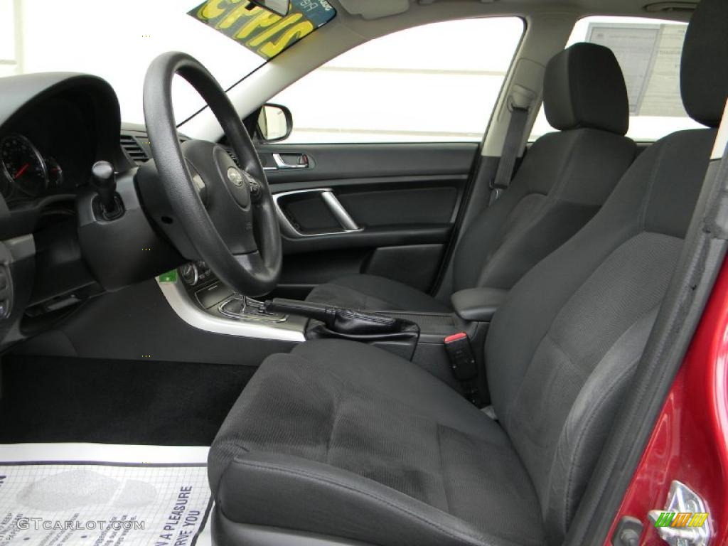 2009 Legacy 2.5i Sedan - Ruby Red Pearl / Off Black photo #8