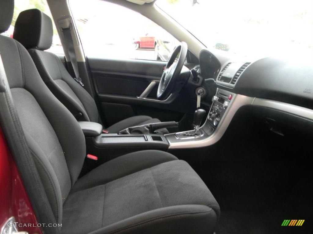 2009 Legacy 2.5i Sedan - Ruby Red Pearl / Off Black photo #10