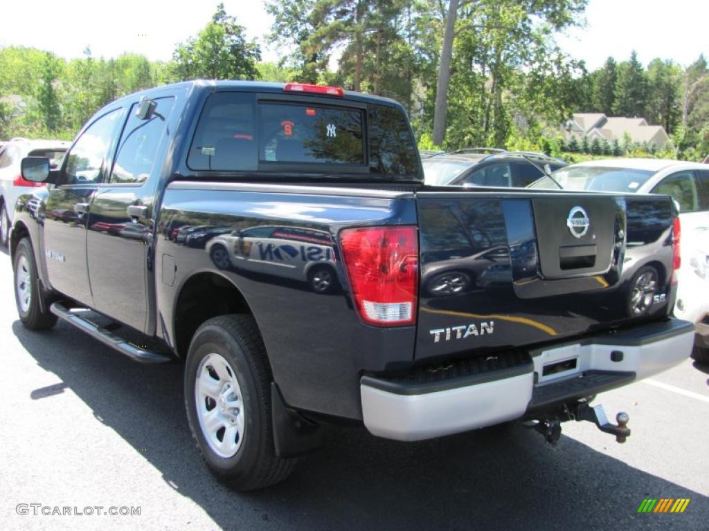 2007 Titan XE Crew Cab - Majestic Blue / Graphite Black/Titanium photo #16