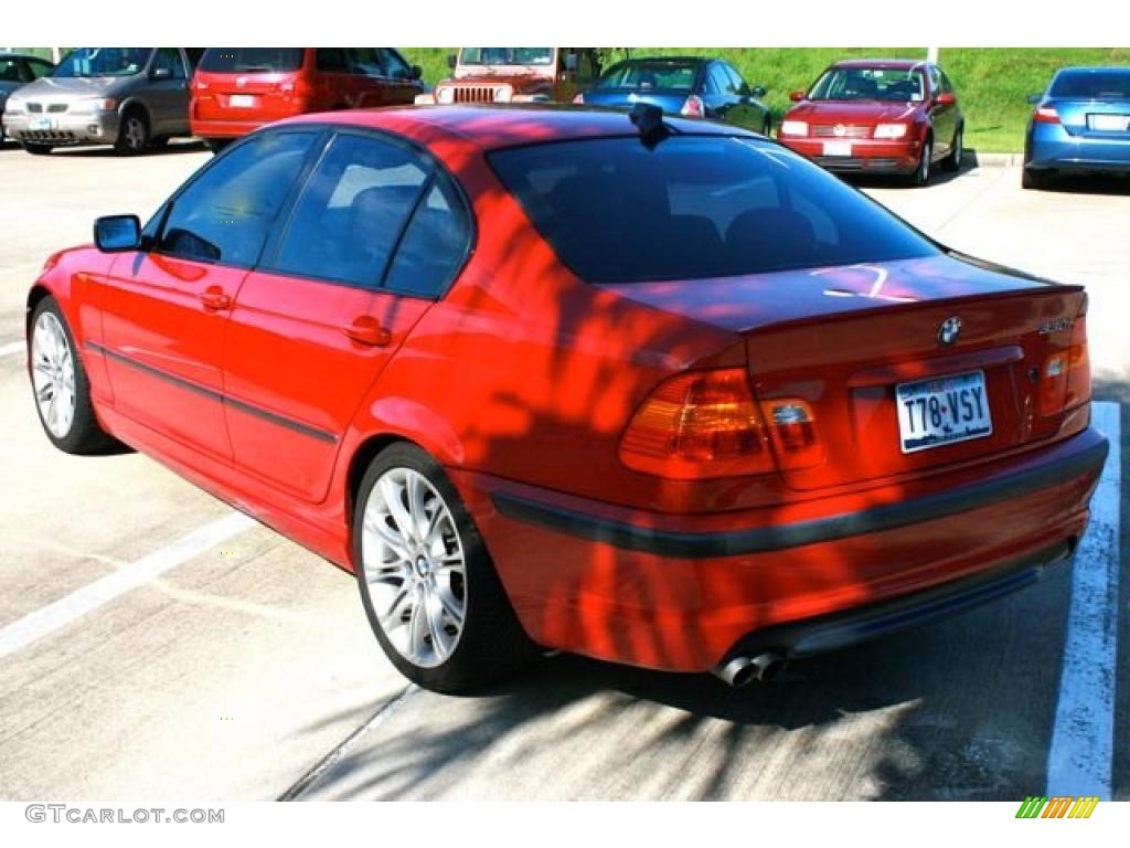 2003 3 Series 330i Sedan - Electric Red / Black photo #2