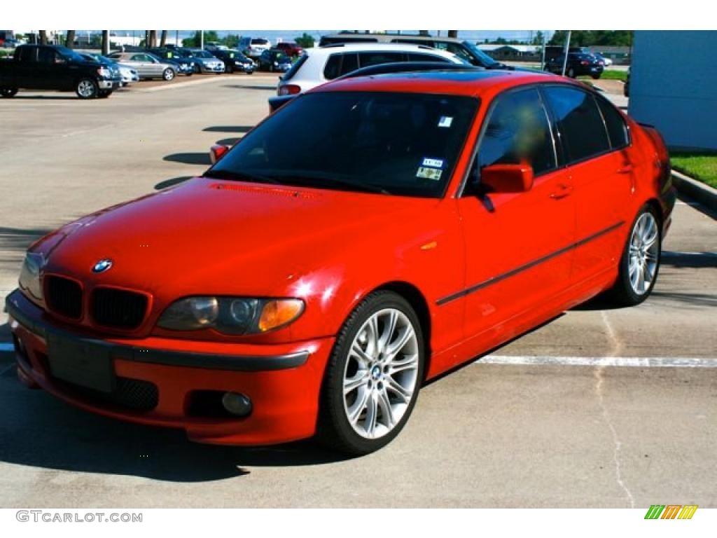 2003 3 Series 330i Sedan - Electric Red / Black photo #3