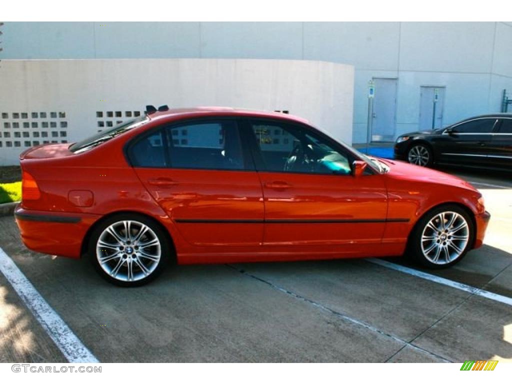 2003 3 Series 330i Sedan - Electric Red / Black photo #4