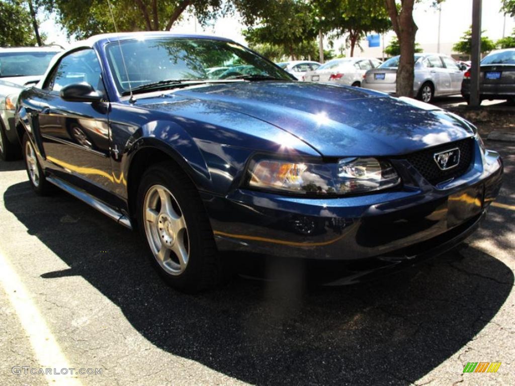 True Blue Metallic Ford Mustang