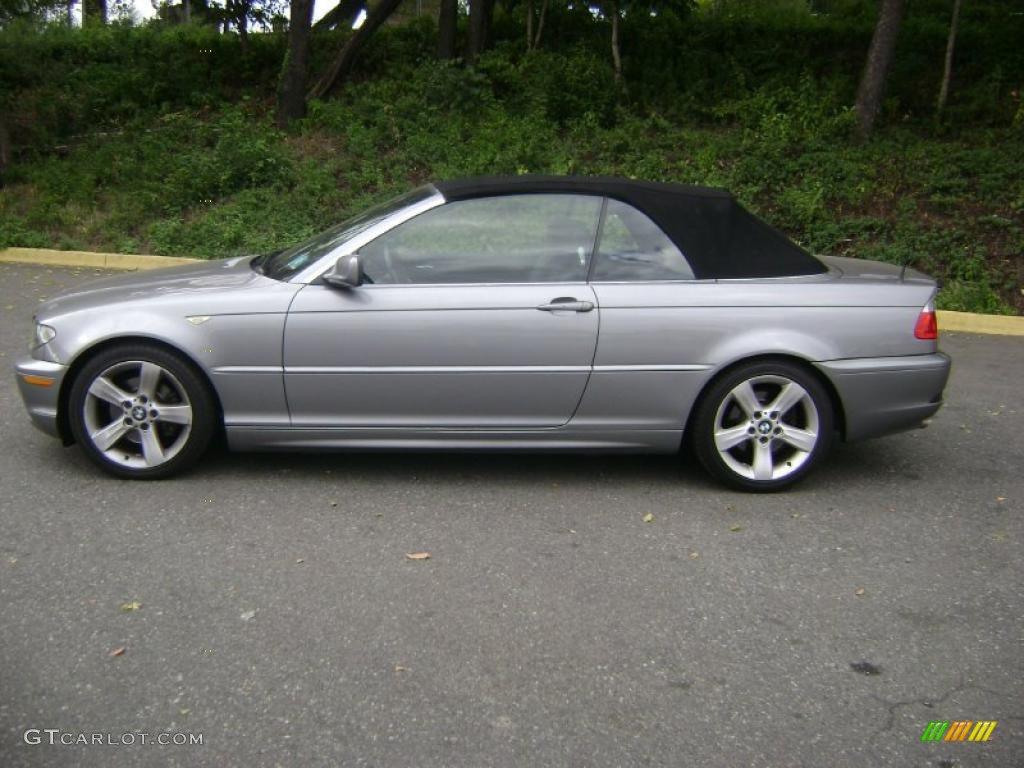 2004 3 Series 325i Convertible - Silver Grey Metallic / Black photo #2